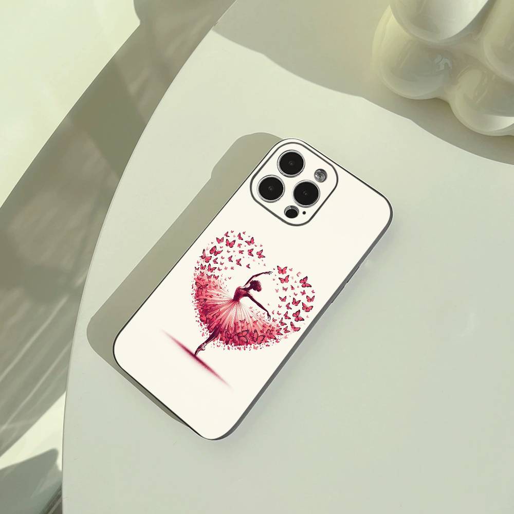 B-Ballet Dance Phone Case For iPhone 17,16,15,14,13,12,11 Pro Max, Lightweight and practical Soft Black Cover