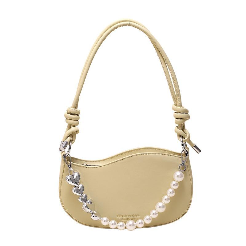 Pearl chain bag women's new niche design women's bag fashion portable messenger shoulder bag