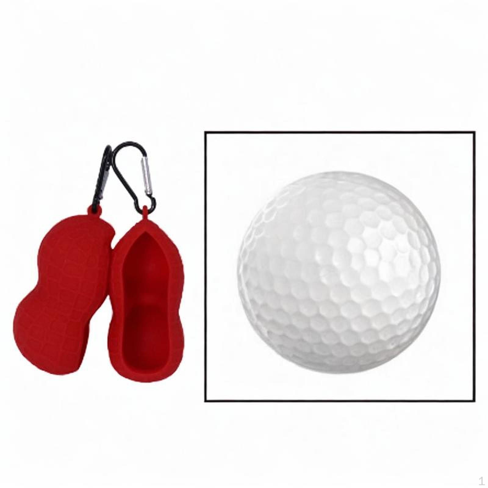 

2 шт. сумки-держатели для мячей для гольфа силиконовые с крючком для брелка для мужа в подарок красный