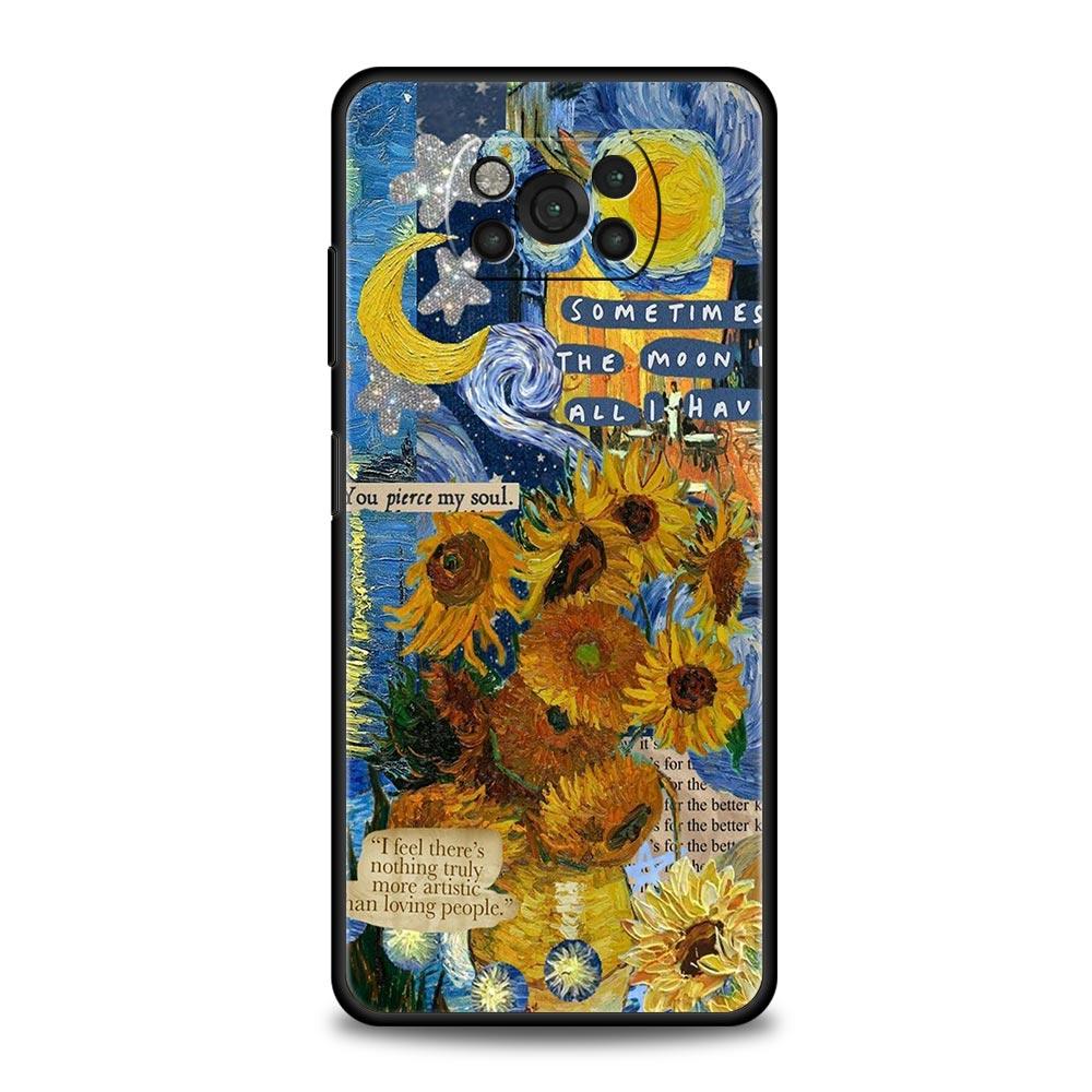 Θήκη Κινητού Τέχνη Van Gogh με Αστροφώτιστο Ουρανό Για Για Xiaomi Poco X6 X5 Pro X4 X3 NFC F5 Pro F4 F3 GT M5 M4 Pro 5G M3 C51 C50 C55 Κάλυμμα