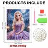 Disney Pearl Painting Frozen Purple Moon Dreamland Creative Art 5D Pearl Embroidery Cross Stitch Kit Handmade DIY Home and Room Decor Gift
