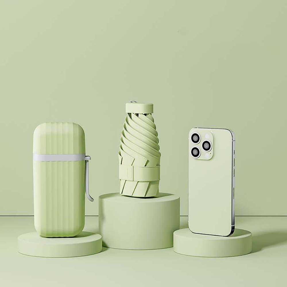 Compact Five-Fold Mini Umbrella: Portable Sun & Rain Shade with UV Protection