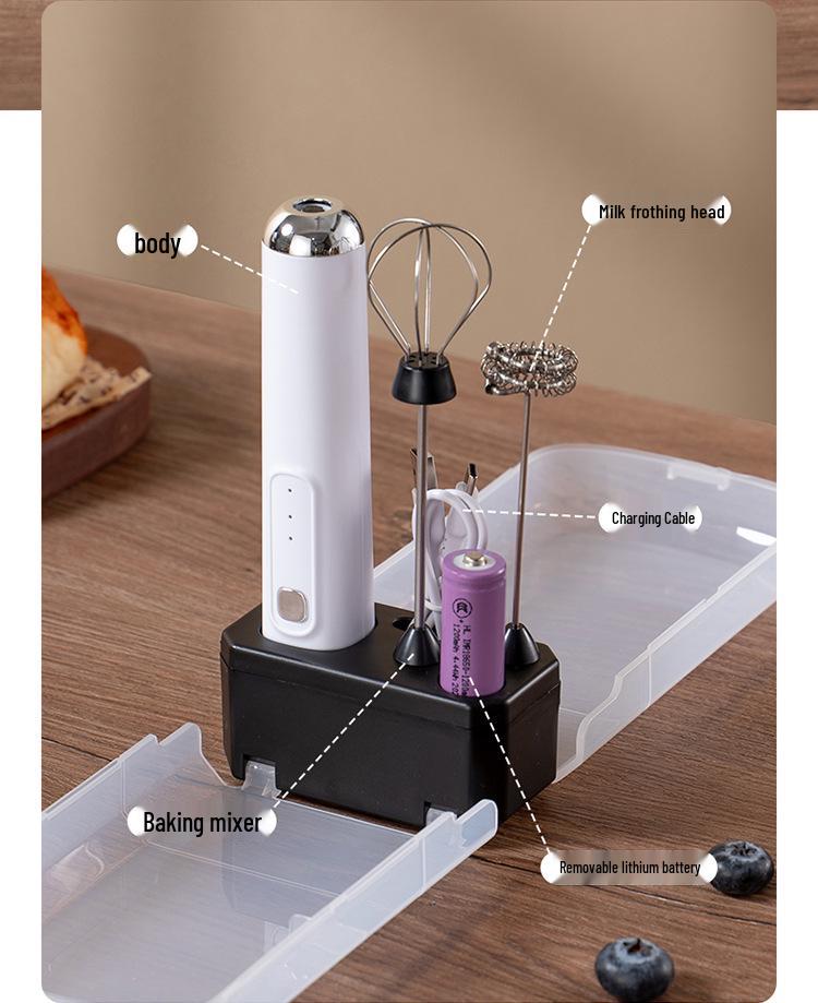 USB-wiederaufladbarer Mini-Handmixer für Milch & Eier