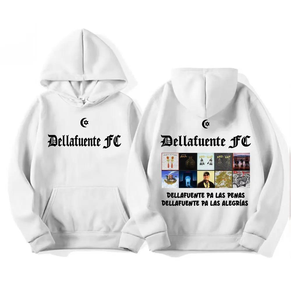 Sudadera Rapper Dellafuente Otoño Invierno Portada del Álbum para Mujer Hombre Sudadera Oversize Streetwear Vintage Casual Sudadera de Chándal Ropa Femenina Masculina