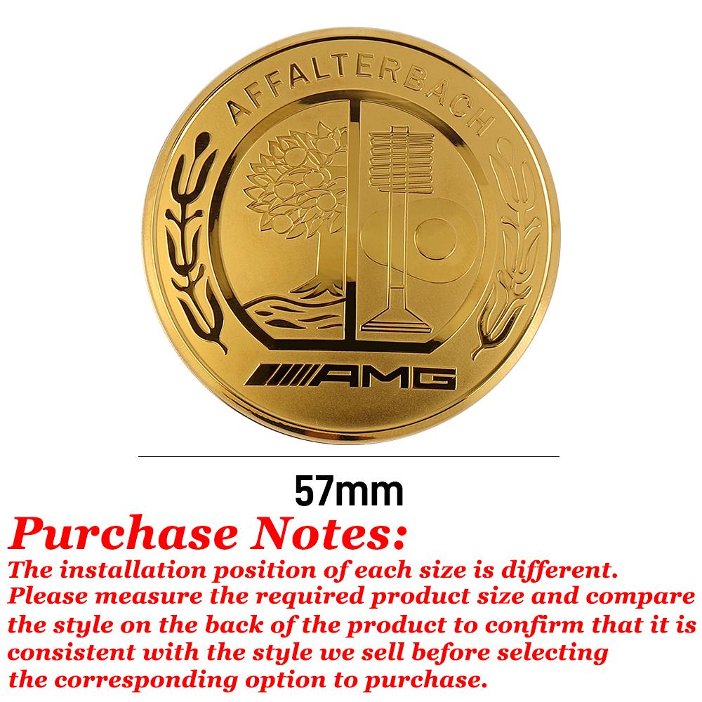 18/29/37/48/52/57mm 3D Affalterbach AMG Emblem Sticker Car Start Button Cover Decoration Steering Wheel Decal For Mercedes Benz