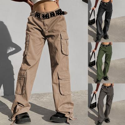 Baggy-Cargohose für Damen, Streetwear, Hip-Hop-Jogger, Jogginghose, lässige, lockere Hose mit weitem Bein