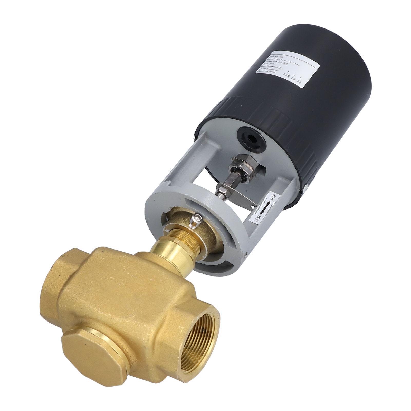 

Electric Motorized Valve Regulating Control Brass BSP 2 Way AC 220V for Industry