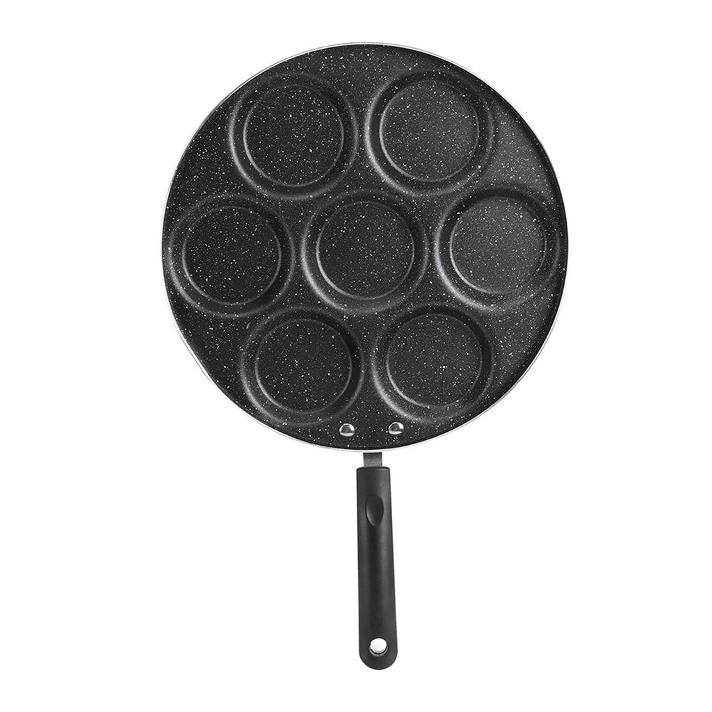 7 Holes Frying Pan Non Stick Fried Eggs Cooking Pan Burger Mold Household Kitchen Cookware