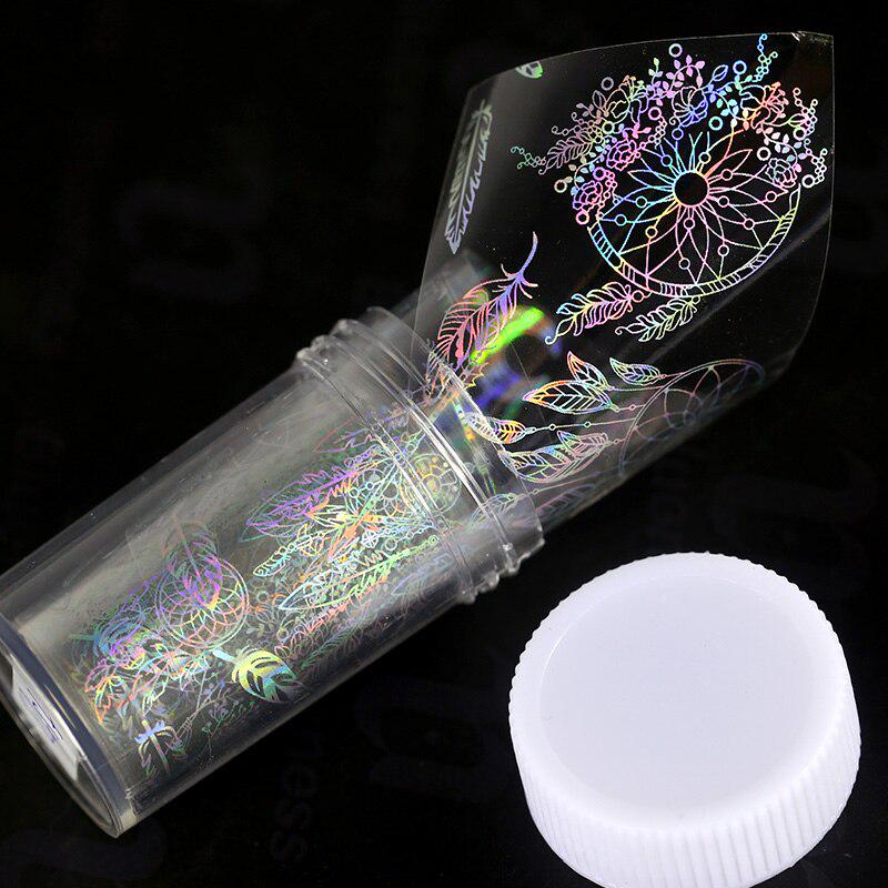 Ny 1 rulle Drömfångare Naglar Konst Dekorationer Laser Transfer Folie Klistermärken Manikyr Dekaler För Naglar