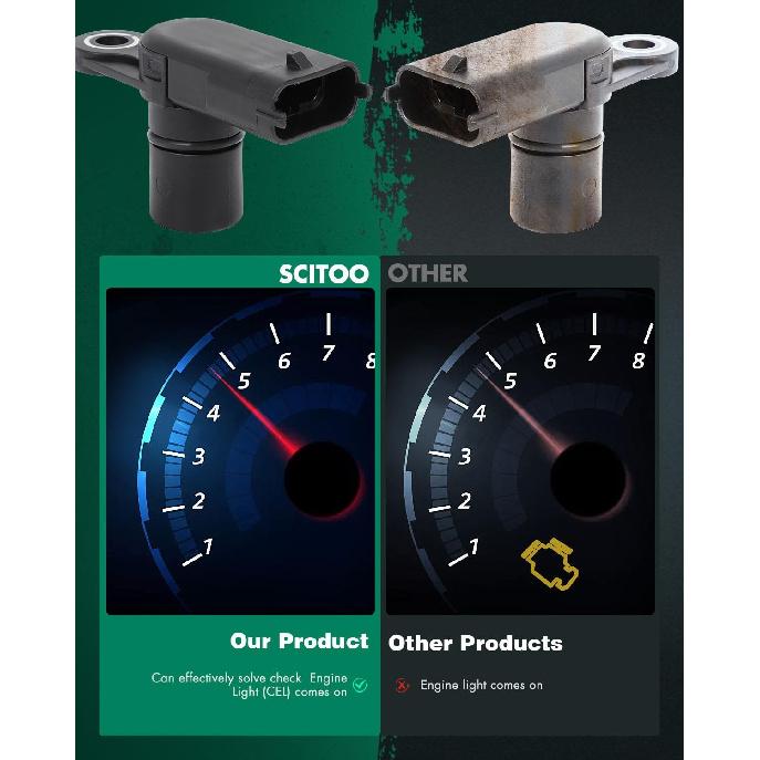 SCITOO 4PCS Camshaft Position Sensor fit for Buick for Allure 2010,for Cadillac for ATS 2013 2014 2015 2016 2017 2018,for Chevrolet for Camaro 2010