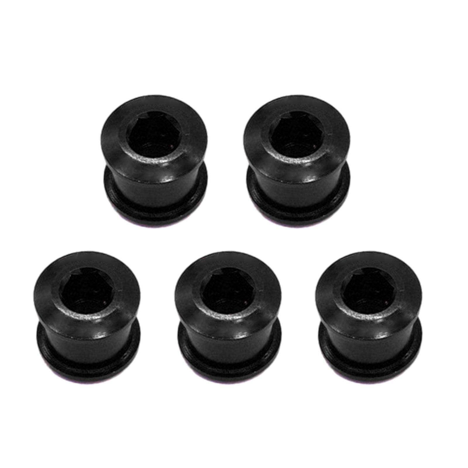 

5pcs Aluminum Alloy Bike Chainring Bolts Replacement Single Chainwheel Bolts Nut for Outdoor Mountain Road Bicycles 6.4MM чорний