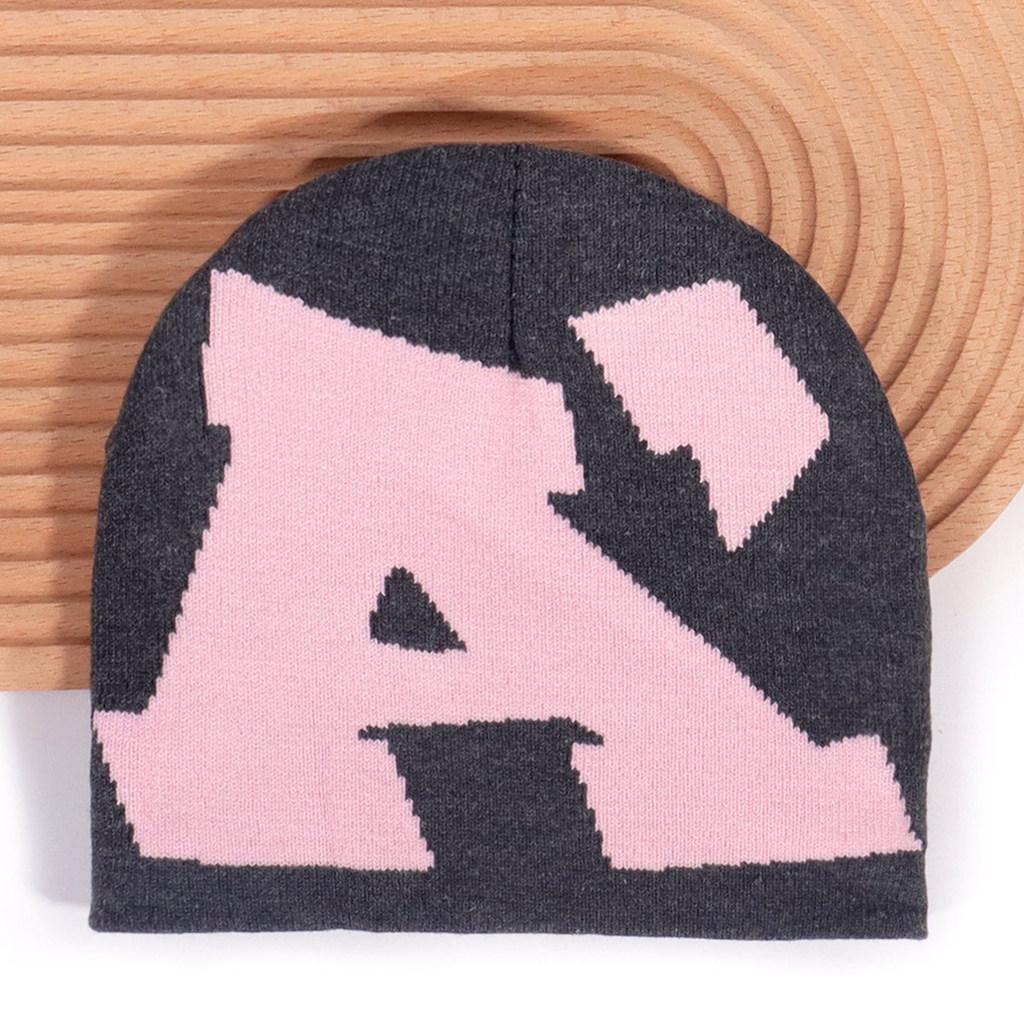 Acrylic Letter Beanie Hat For Women And Men Winter Warmth Street Style