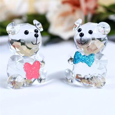 New Crystal Crystal Baby Bear Figurine Collection Bear Colorful Crystal Bear Figurine Collection Cute Bear Statue Home