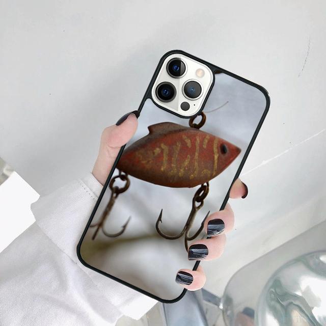 Fish Hook Fishing Phone Case Cover For iPhone 17 Air 15 Pro MAX 16 Plus 14 12 11 13 Coque