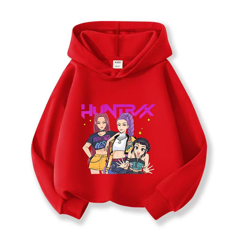 2025 Hot Anime K-Pop Loveliness Demon Hunters Thickened in Autumn and Winter  Harajuku Hip Hop  Hoodie