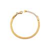 Moderne Edelstahl Goldbeschichtete Schlüsselbein Kette Schlangenknochen Kette Einfache Neutrale Titanstahl Klinge Armband Einfaches Armband