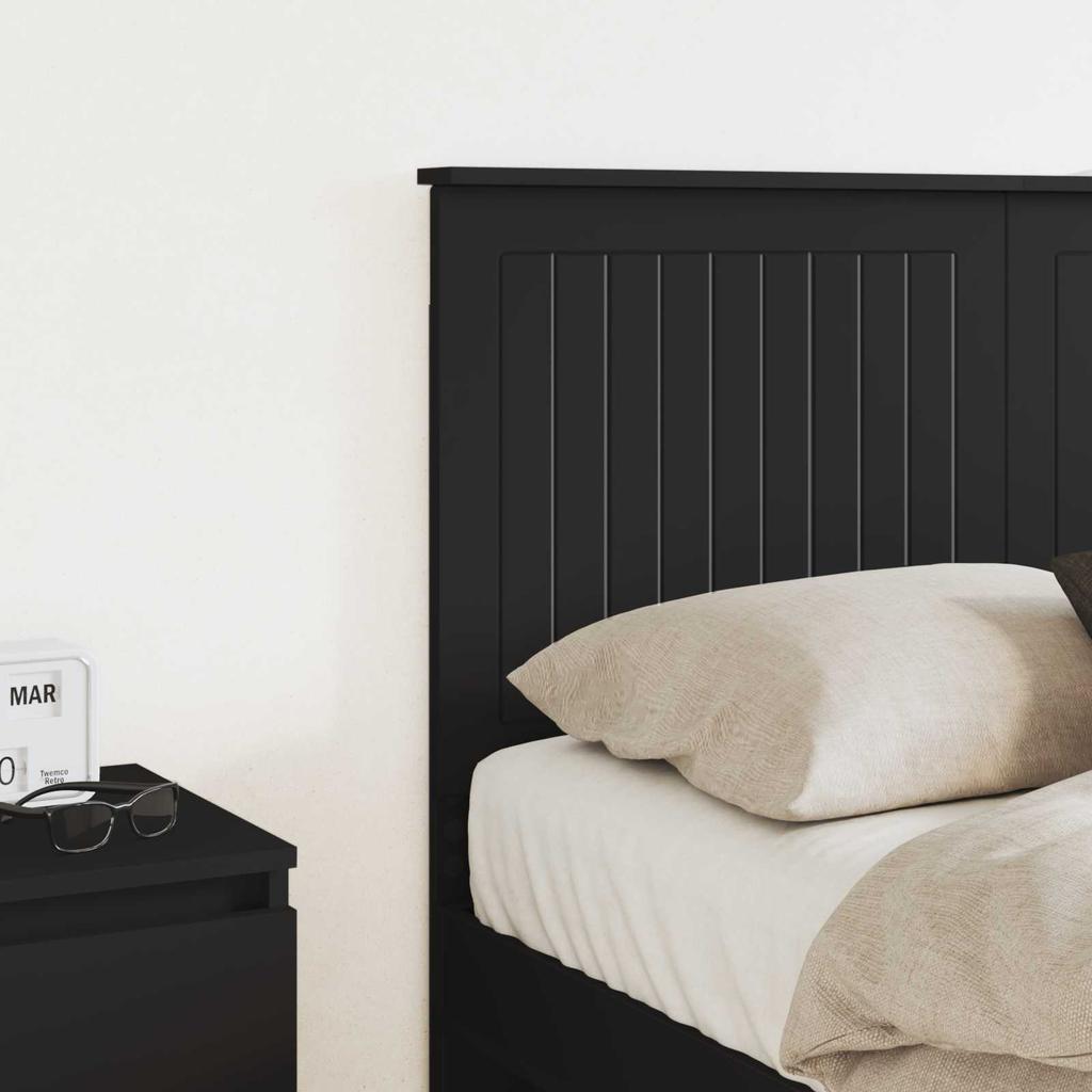 Headboard in Black Oak Look 120 cm Particleboard