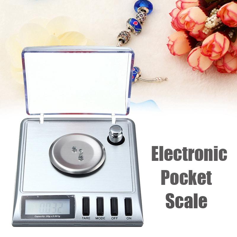 Blue Digital Pocket Scale 20g 0.001g Electronic Jewelry Gram G/o Z/o Zt/dwt/ct/gn Salver Tweezer Weight