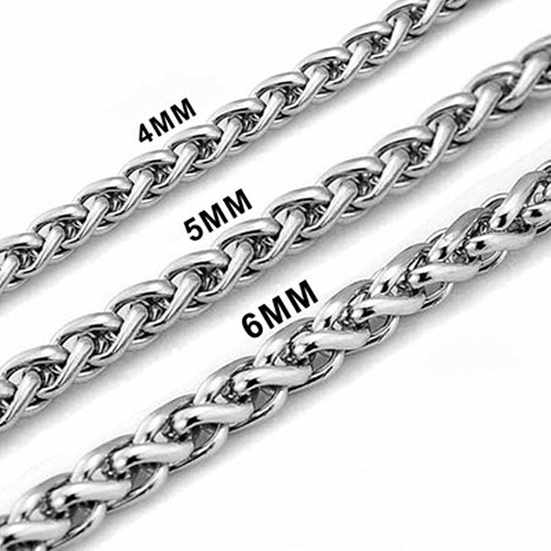 HNSP 3MM-8MM Edelstahl Handkette Gedrehtes Armband Für Männer Zirkon Punk Accessoires Armbänder Männlich
