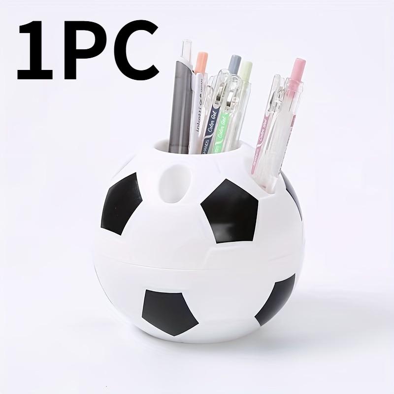 

1pc Plastic Pen Holder Multi-functional Pen Holder Cartoon Football Pen Holder Office Football Pen Holder.Creative Pen Holder