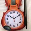 Simulated violin model living room wall clock art nostalgic decorative office pendulum clock