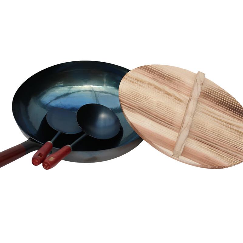 Wok de Ferro Acabamento Espelhado Feito à Mão pelo Artesão Zhangcheng