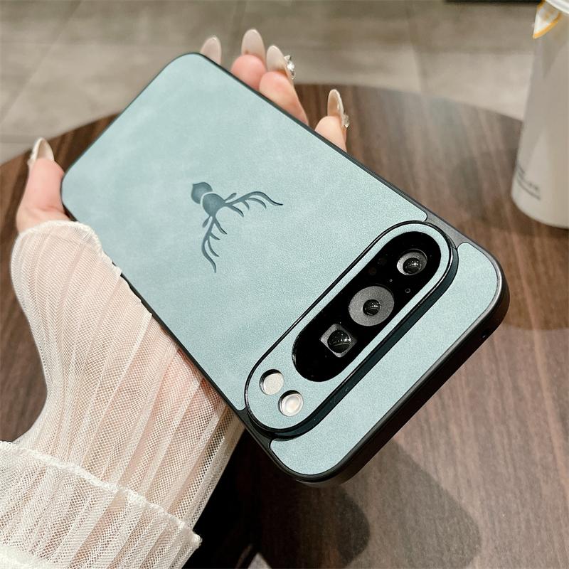 Luxury Faux Leather Case For Google Pixel 10 9 8 7 Pro XL A 9A 9 Pro For Pixel 7 8 9 10 Pro XL A 9A 8A 7A Deer head Phone Cover