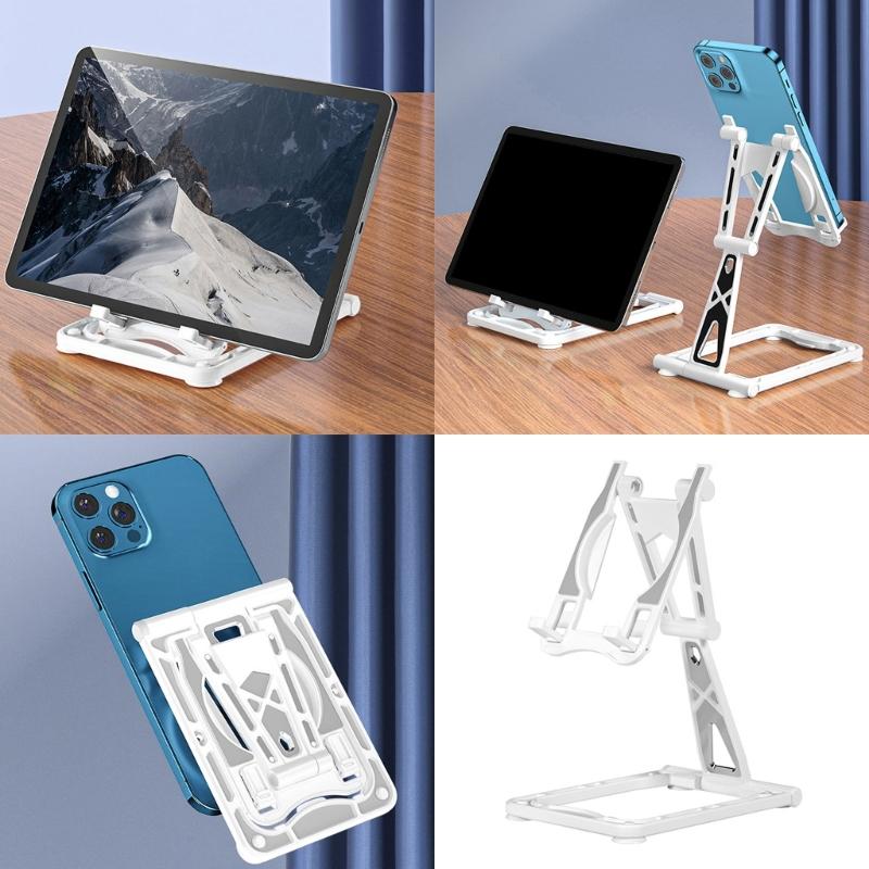 Phone Holder Built in Wireless Charging Slot Height Adjustable Stand for Phone 16 15 14 Tabletop Support Cradle