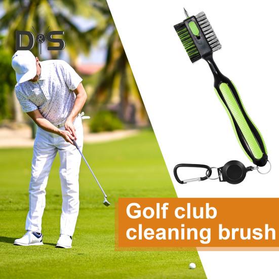 Golfschlägerbürste, Golfschläger-Reinigungswerkzeug mit magnetischem, einziehbarem Karabiner, leichtes Golfzubehör für Herren, Outdoor-Sport