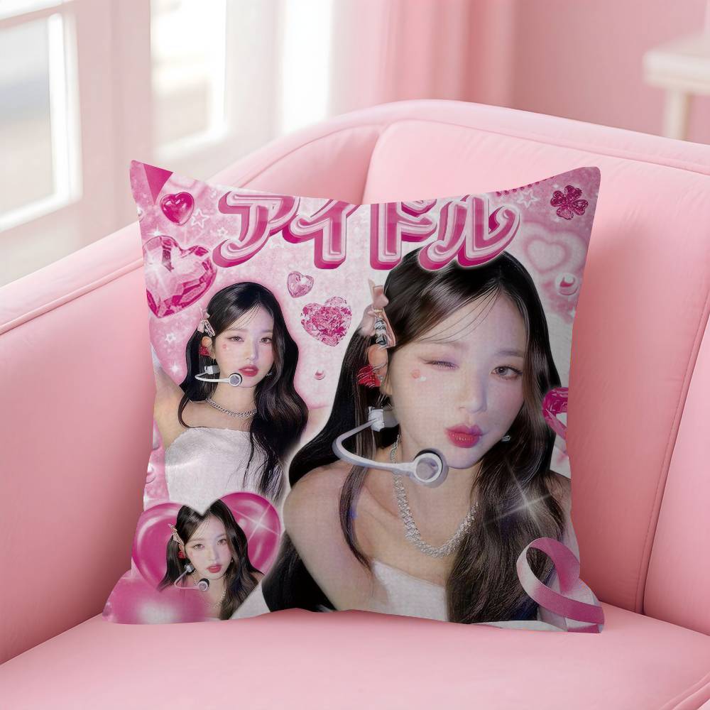 Korean idol Jang beauty W-wonyoung Pillow Anime Pillow Sofa Bed Head Pillow Cover Cushion Cover 45x45 cm Fashion