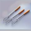 1pc/3pcs Set of Whisks with Solid Wood Handles, Stainless Steel Kitchen Whisk and Cream Mixer
