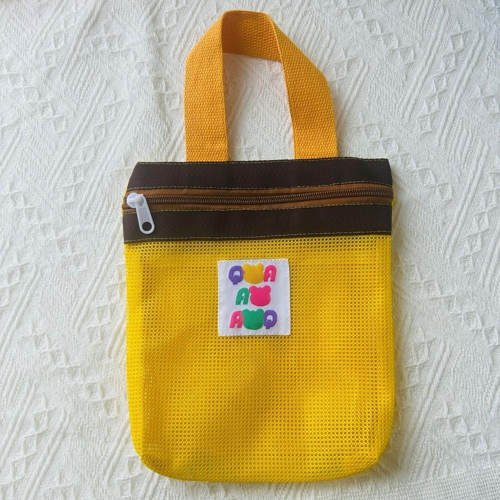 INS Style Foldable Mesh Storage Bag Zipper Pouch Durable Cosmetic Bag Travel Organizer Travel