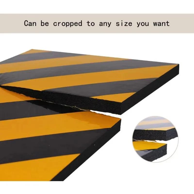 Garage Wall Protector Foam Edge Corner Bumper Foam Reflective Wall Corner Guard Car Door Protecting Wall Corner Anti-collision