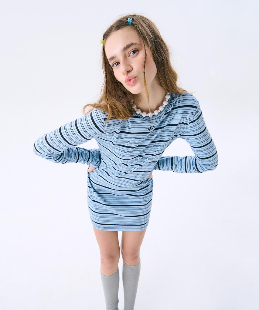 Jun Jun Space Mini Jersey Dress_Light Blue