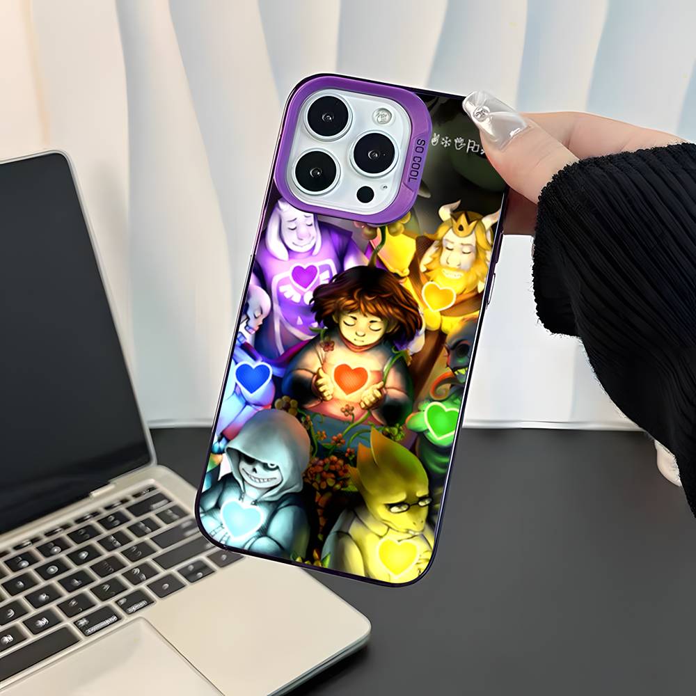 

Game U-Undertale-es Phone Case For iPhone 17,16,15,14,13,12,11,Pro,XS,Max,Plus,Mini,SE4,E Purple Matte Shockproof Cover iPhone14Pro