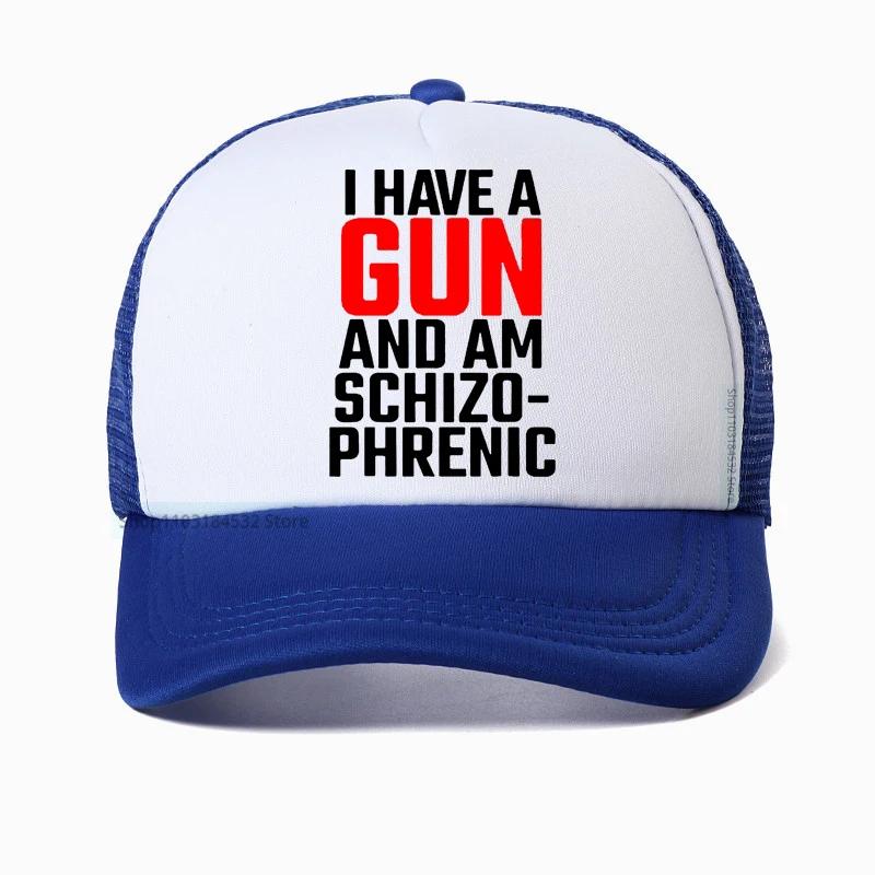 I Have A Gun and Am Schizophrenic Baseball Cap high quality Comfortable Adjustable Snapback hats Casquette