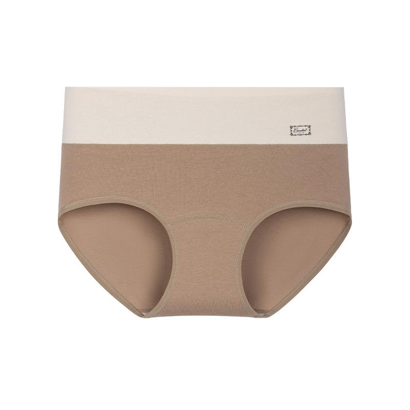 Ladies Spring and Autumn Cotton 10A Antibacterial Cotton Long Crotch High Waist Briefs