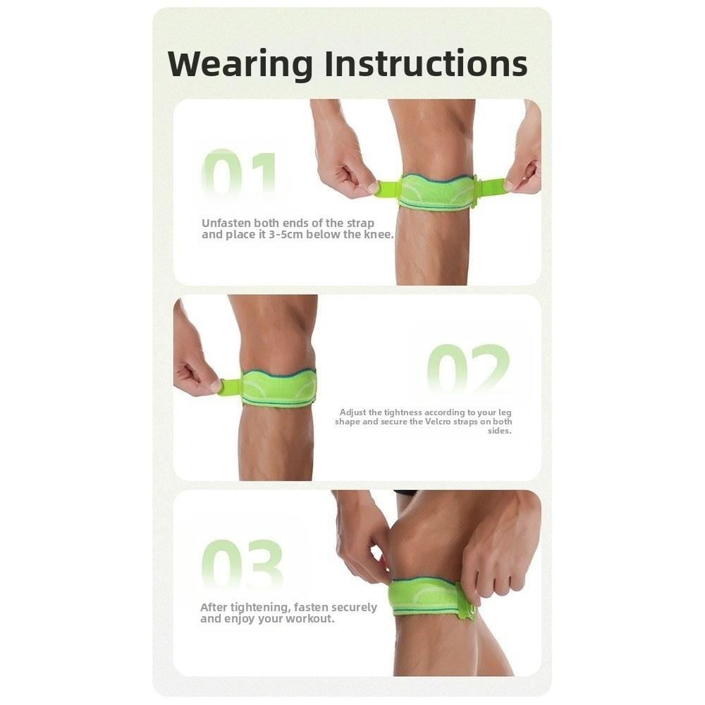 Kniebandage mit Kompression, rutschfestes Design, Unterstützung der Patellasehne, Sport-Patellabandage, Wandern
