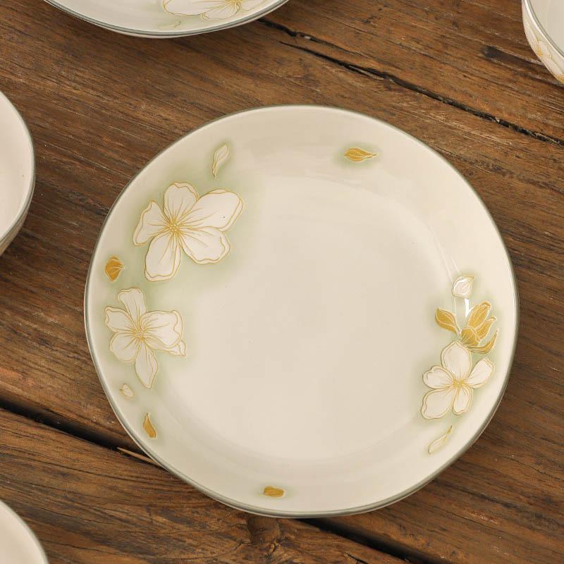 Japanese Tableware, Small Fresh Underglaze Color Ceramic Bowl Plate Gift Box Set, Business Event Opening Gift Bowl