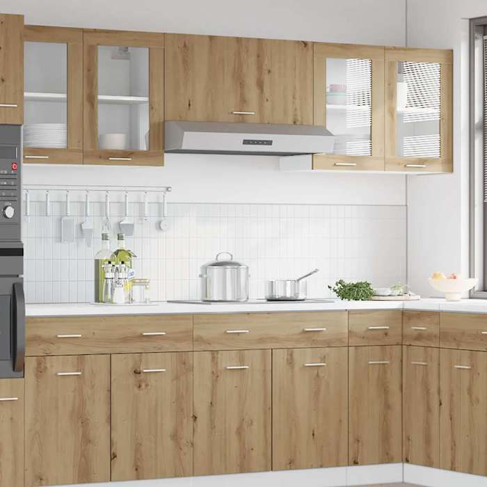 VidaXL Vitrine suspendue "Lyon" Chêne artisanal 80 x 31 x 60 cm Bois d'ingénierie 856120