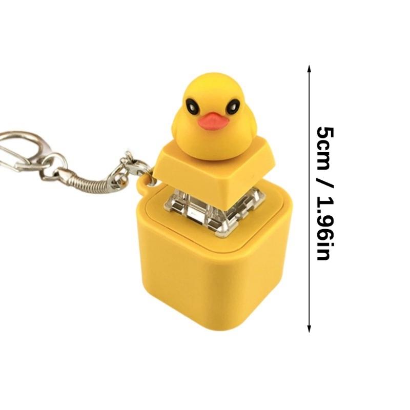 Duck Fidgety Toy Quacking Fidgety Toy Rechargeable Duck Key Chain Stress Relief Sensory Game Squeaky Home Decoration