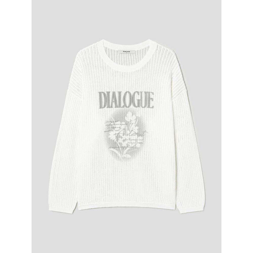 8Seconds Printed Knit Pullover Ivory Ivory/M