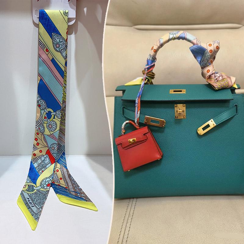 2024 Trendy Silk-Style Scarf Handle Wrap for Bags