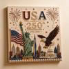 250th Anniversary Pearl Painting Kit, USA Anniversary DIY Pearl Art Set, Patriotic Bead Painting Craft Kit for Beginners Adults
