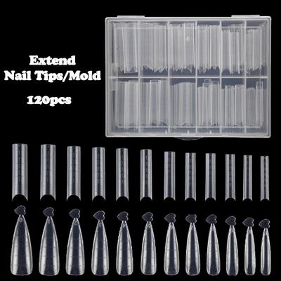 120/100/20 Stück Poly-Gele, schnelle Gebäudeform, Tipps für Nägel, Dual-Formen, Fingerverlängerung, Polygele, Nagelkunst, Gebäude, UV-Gel, Nagelwerkzeuge