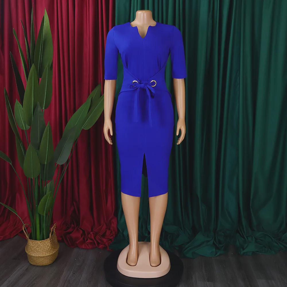 Automne 2024 Robe élégante à col en V et jupe crayon pour femmes