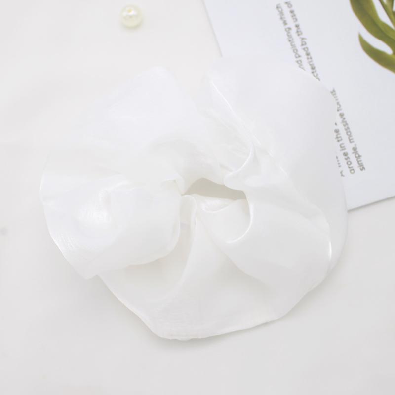 Lystrfac Letter Organza Oversized Scrunchie Women Rubber Bands Elastic Hair Bands Hair Tie Ponytail Holder Hair Accessories