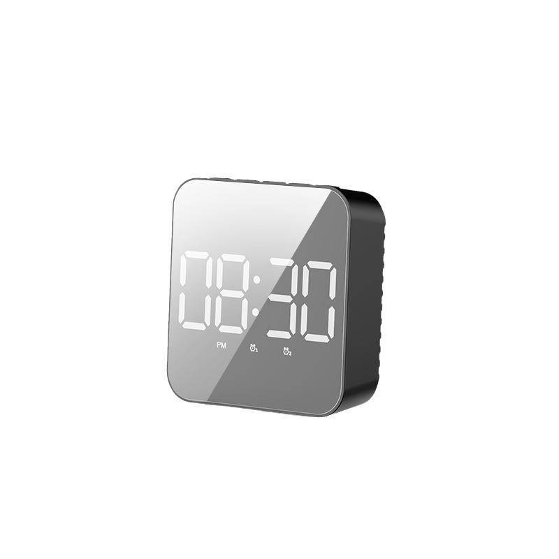 New LED Electronic Alarm Clock with Large Display Dual Power Voice Control Temperature for Students