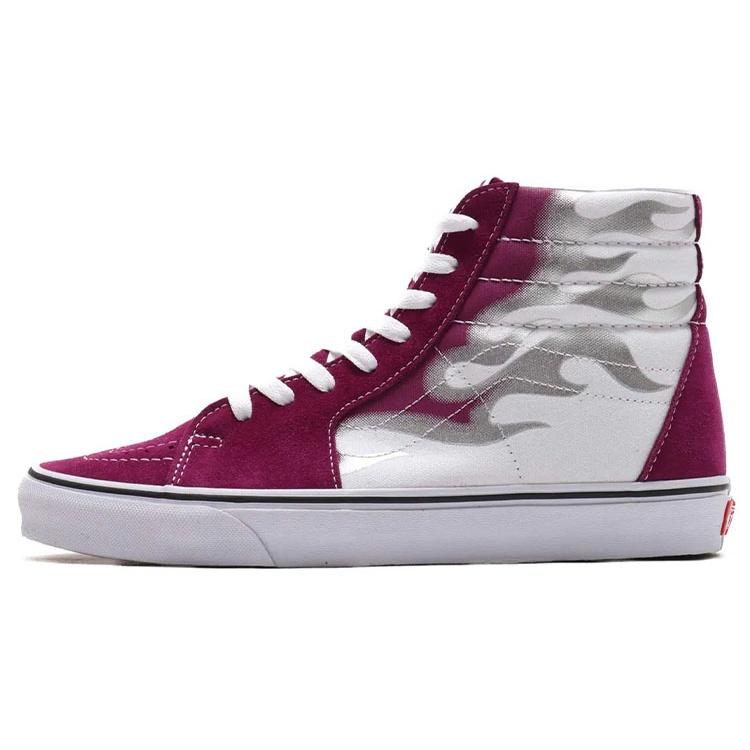 Vans Unisex Sk8-hi Flame Sneakers Purple/White Men s VN0A4U3CXEZ EU 36