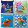 Classic Cartoon Pocoyo Cushion Cover Soft & Easy-Wash Pillow Case – Versatile For Couch, Bed, Travel And Office